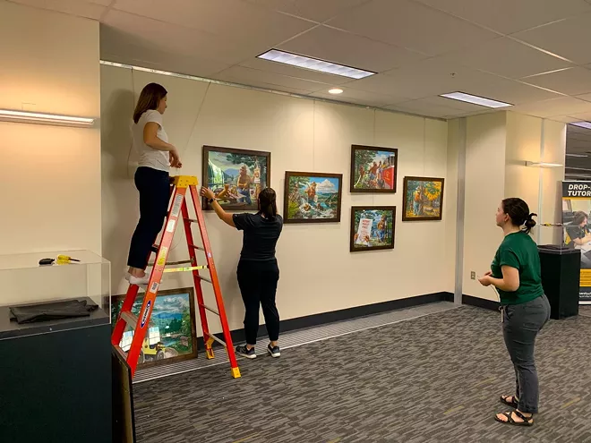 Image: Smokey Bear art visits